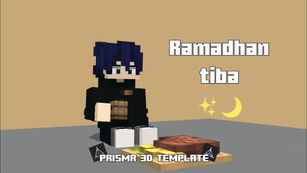 Ramadhan tiba ✨🌙 [Template] | Minecraft Animation Prisma 3d | #minecraftanimation #prisma3d