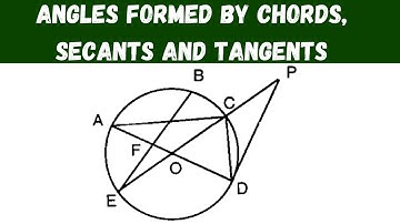 angles formed by chords, tangents and secants