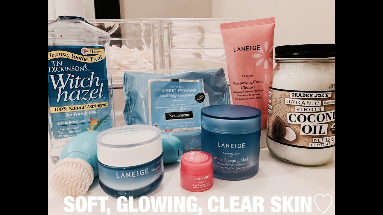 My Night Time Skin Care Routine For Healthy, Glowing, and Clear Skin ) YouTube