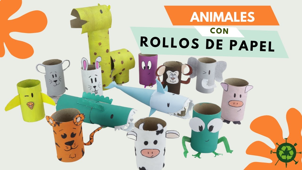 13 ANIMALES 🐯 hechos con ROLLOS DE PAPEL HIGIENICO (Manualidades para ...