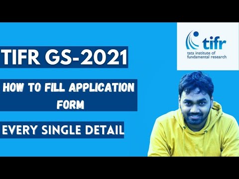 TIFR GS 2021 || How to Fill Admission Form || Details