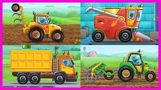 Trucks For Kids | Farm Equipment | Learning videos