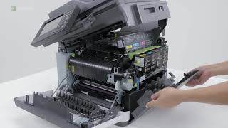 Lexmark XC2235 - Replacing the waste toner bottle