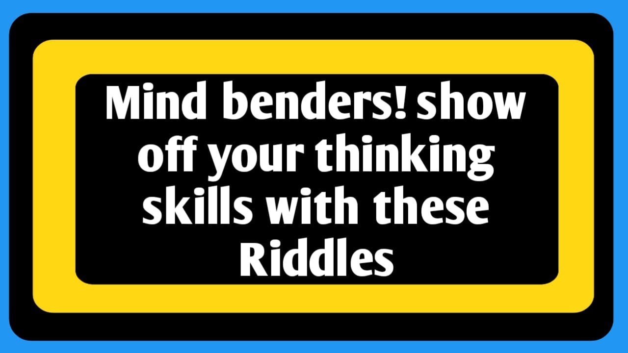 Show off your thinking skills with these Riddles - YouTube