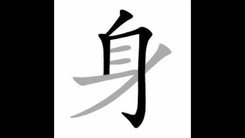 how to write chinese 身丨Chinese stroke order中文汉字笔顺动画