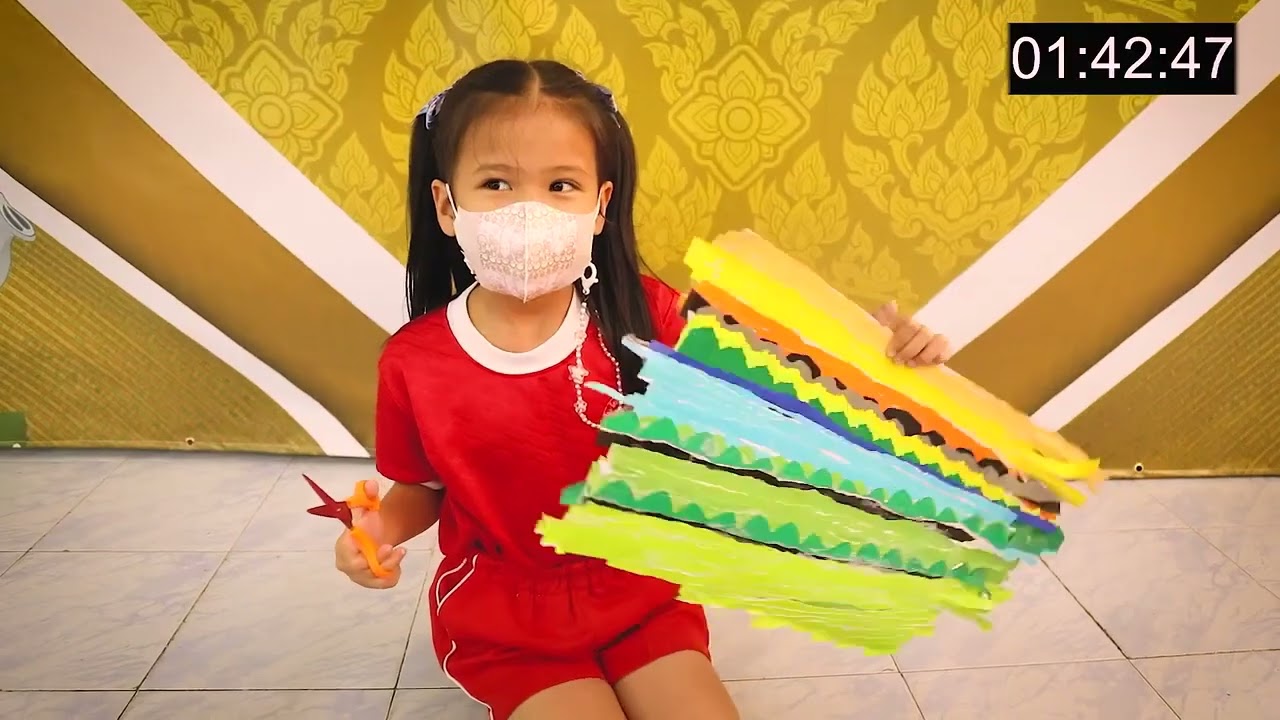 การสร้างภาพฉีก ตัด ปะ โรงเรียนอนุบาลวชิร จังหวัดพิจิตร