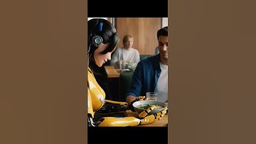 cô robot bưng bát mỳ#robot #robotgirl #robot