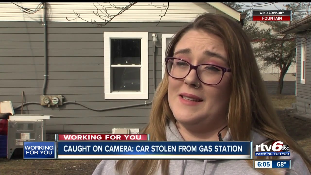 Caught on camera: Car Stolen from gas station - YouTube