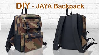 DIY JAYA Backpack - How to make multi pockets rucksack - Tutorial cara membuat tas ransel pria