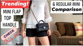 Chanel Mini Flap Top Handle 21S vs. Chanel Classic Mini Flap + Mod