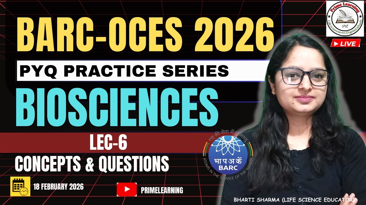 PYQ PRACTICE SESSION | LEC-06 | PLANT PHYSIOLOGY | BIOSCIENCES | BARC OCES 2026 | BY BHARTI MA'AM