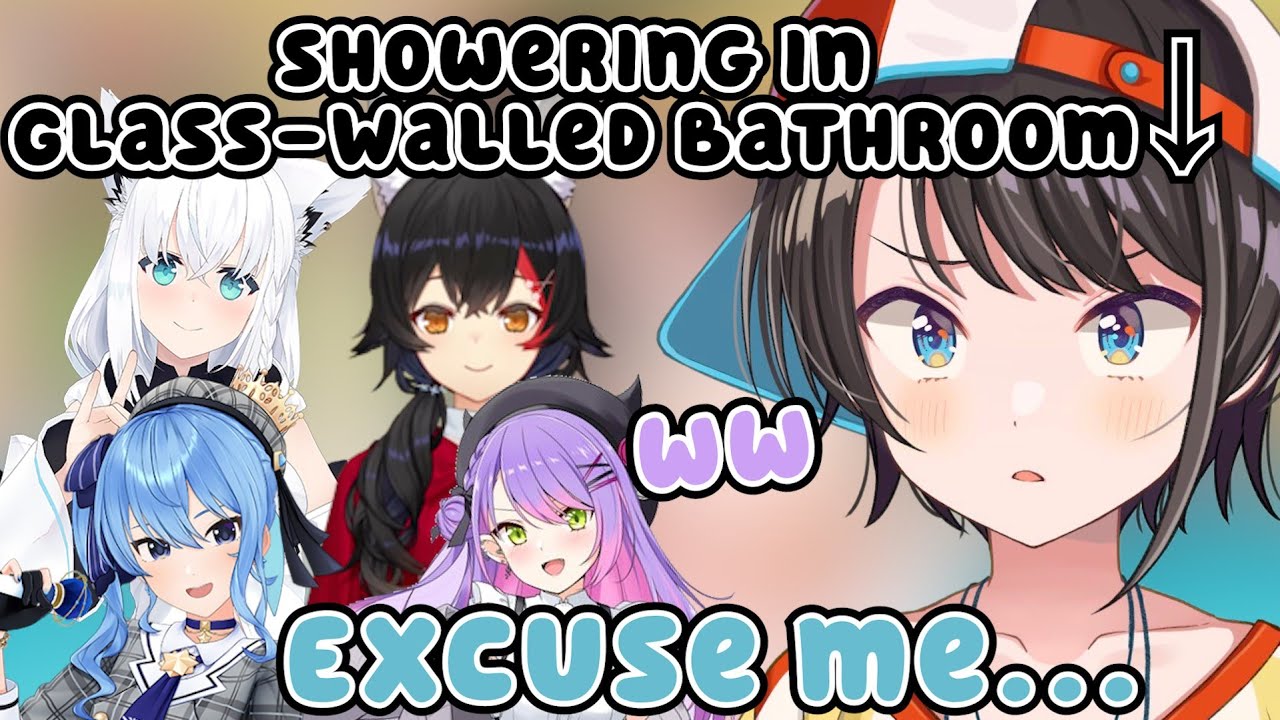Subaru's Embarrassing Memory in a Glass-Walled Bathroom w【Hololive】