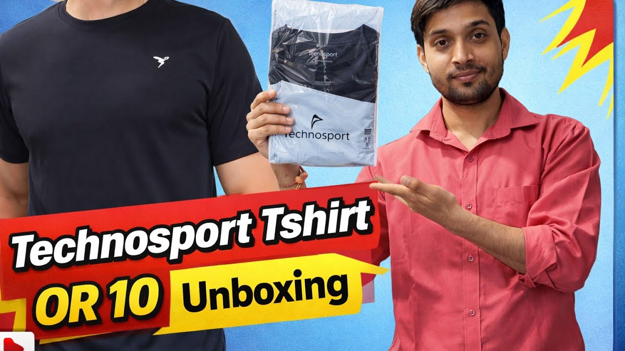 Technosport Round Neck Sports Tshirt 👕 OR 10 🔥 (Vlog-494) | 