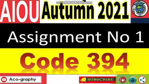 ⏩ AIOU Code 394 Solved Assignment No.1 Autumn 2021 || STATISTICS - I || Level: FA/ I.Com