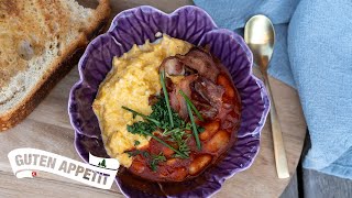 Roerei Met Spek En Bonen In Tomatensaus Guten Appe