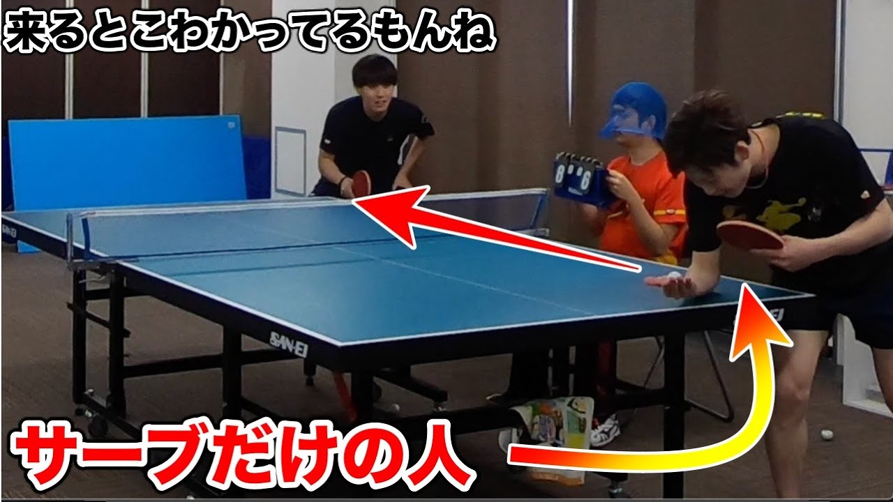 サーブだけの人がサーブ戦術を暴露して試合してみた【卓球