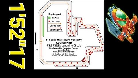 F-ZERO Maximum Velocity: Landmine Circuit with Jet Vermilion: 1
