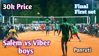 Salem Vs Viber Boys Final Match 30K Panruti Hand Power Local Volleyball Tamilnadu