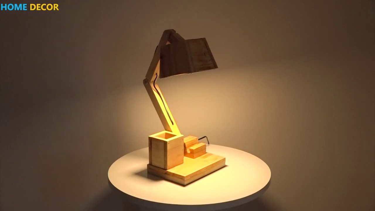 Desk Lamp Homemade How To Make A No 1 Wooden Desk Lamp From