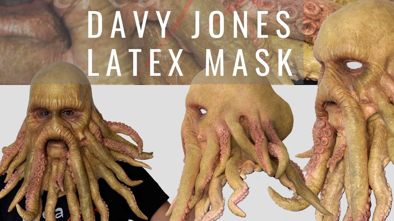 Davy Jones - Pirates of the Caribbean - Latex mask by Crea Fx - YouTube