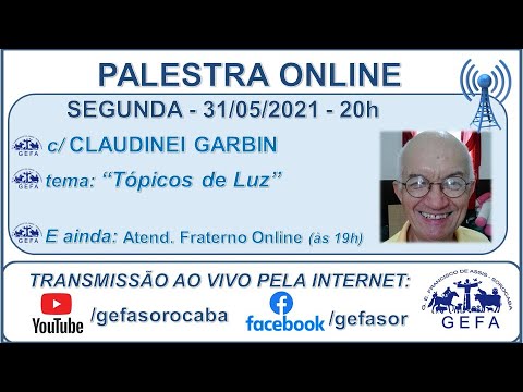 Assista: Palestra online - c/ CLAUDINEI GARBIN (31/05/2021)