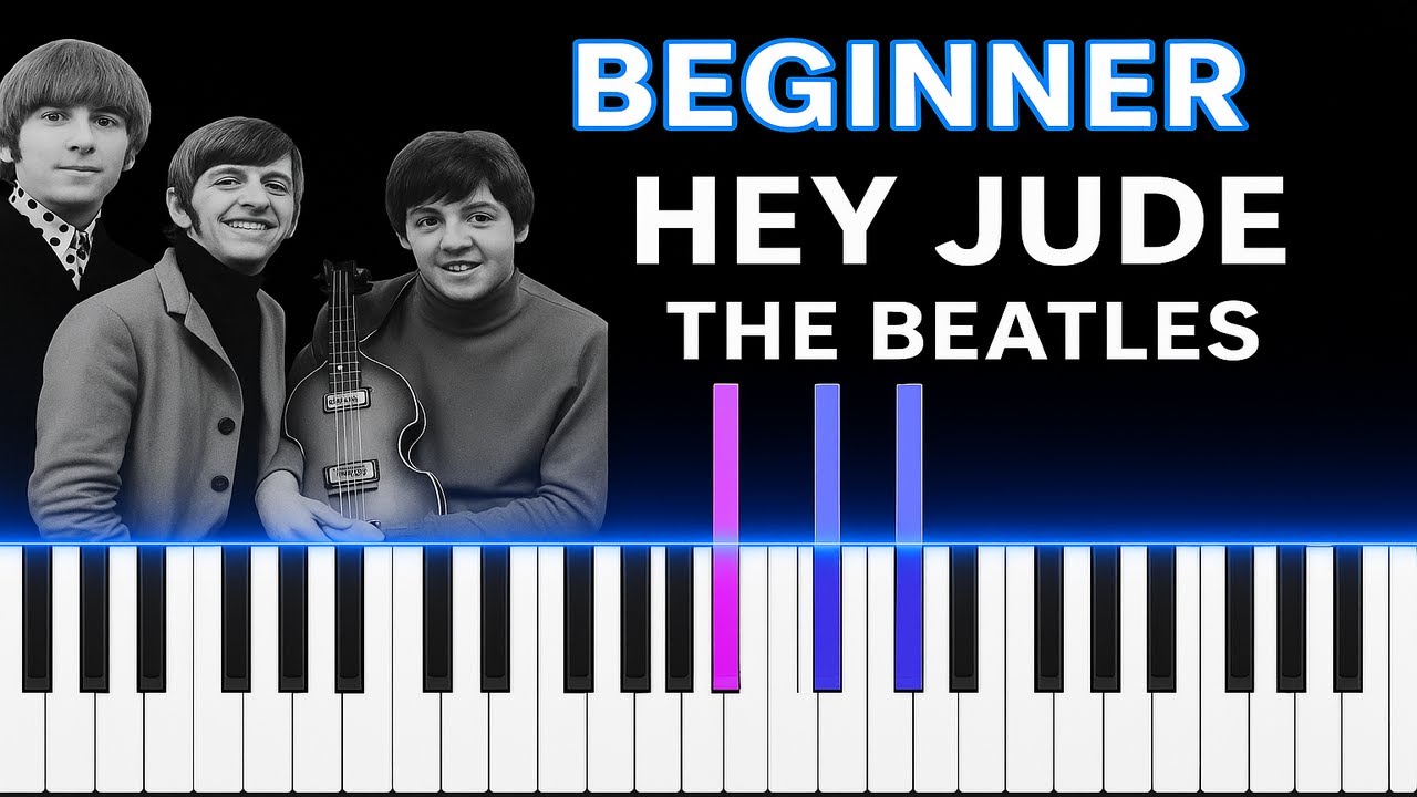 The Beatles - Hey Jude | Easy Piano Tutorial | Music District Sheets