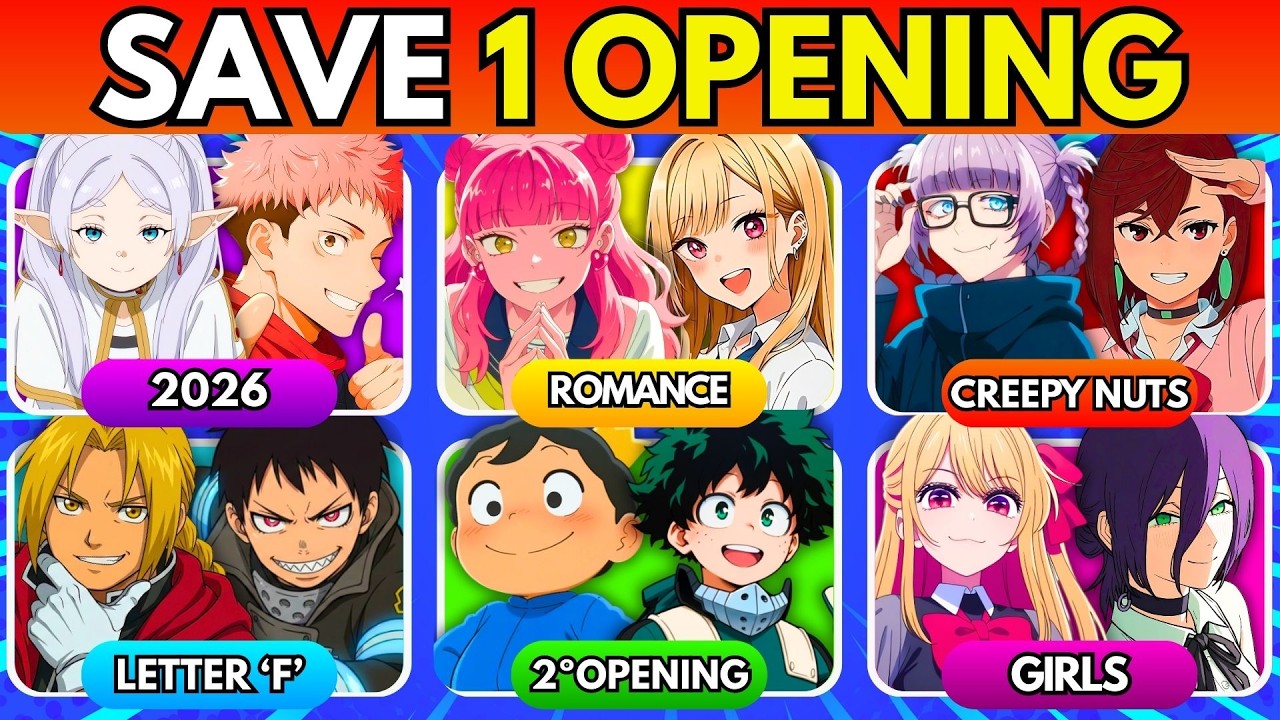 🔥 SAVE ONE ANIME OPENING! ✅ (Random Categories Edition)