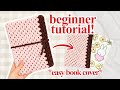 how to crochet a book cover with wrap-around strap 📖 | step-by-step beginner tutorial | no sew