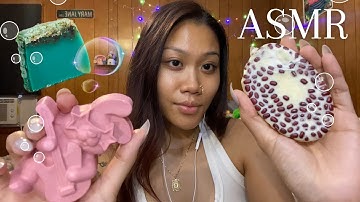 ASMR fast aggressive soap tapping, scratching, mouth sounds 🧼🫧✨