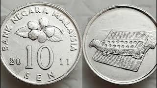 MALAYSIA 2011 10 Sen Coin VALUE   REVIEW