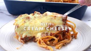 Baked Spaghetti with Cream Cheese | Riverten Kitchen