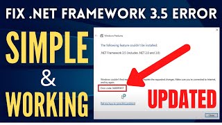 how to fix .net framework 3.5 installation error 0x800f08 in windows 10/11 (working & quick 2021)