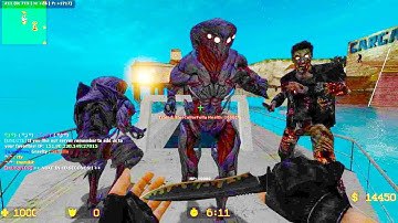 Counter Strike Source - Zombie Escape mod online gameplay on Sorrento Night map