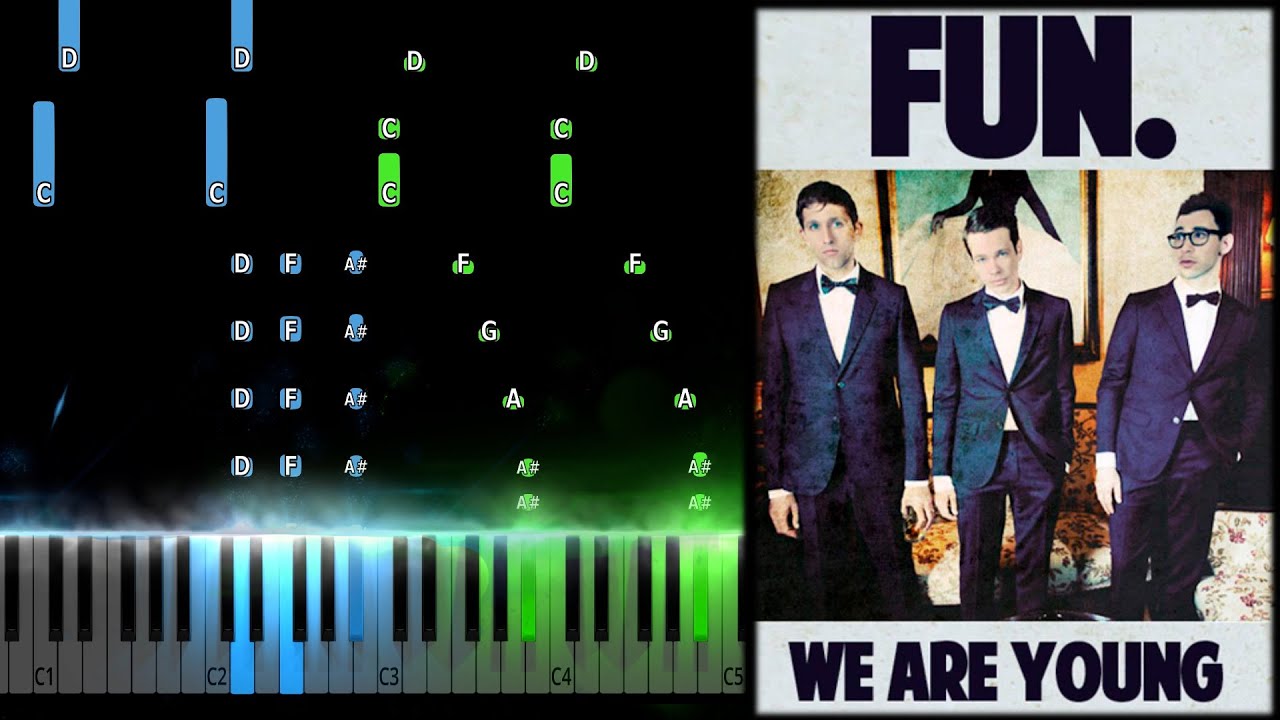 Fun.: We Are Young ft. Janelle Monáe Piano Tutorial