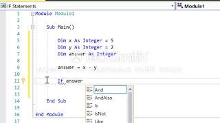 IF statements in Visual Basic
