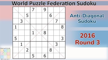 WPF Sudoku 2016 Ronde 3 - Anti-Diagonaal Sudoku