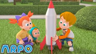 arpo robot all kids big red rocket compilation funny cartoons