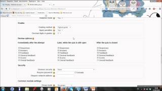 How to create a quiz in a Moodle course?