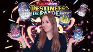 POKEMON Destinées de Paldea - Ouverture des cinq Mini Tins!