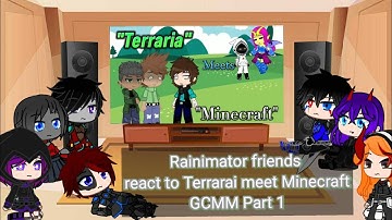 Rainimator friends react to Terrarai meet Minecraft GCMM Part 1