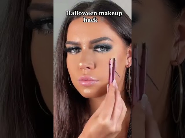 HALLOWEEN MAKE-UP HACK🕸️ #hack #halloween #shorts #viral #beauty #makeup #makeuptutorial #trending