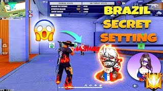 Secret Brazil settings⚙️ for free fire mobile | Enable THIS setting for MORE HEADSHOTS in free fire🎯