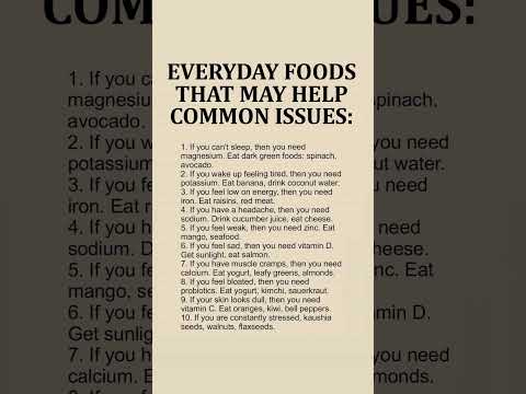 Everyday Foods That May Help Common Health Issues food facts didyouknow shortsfeed shorts
