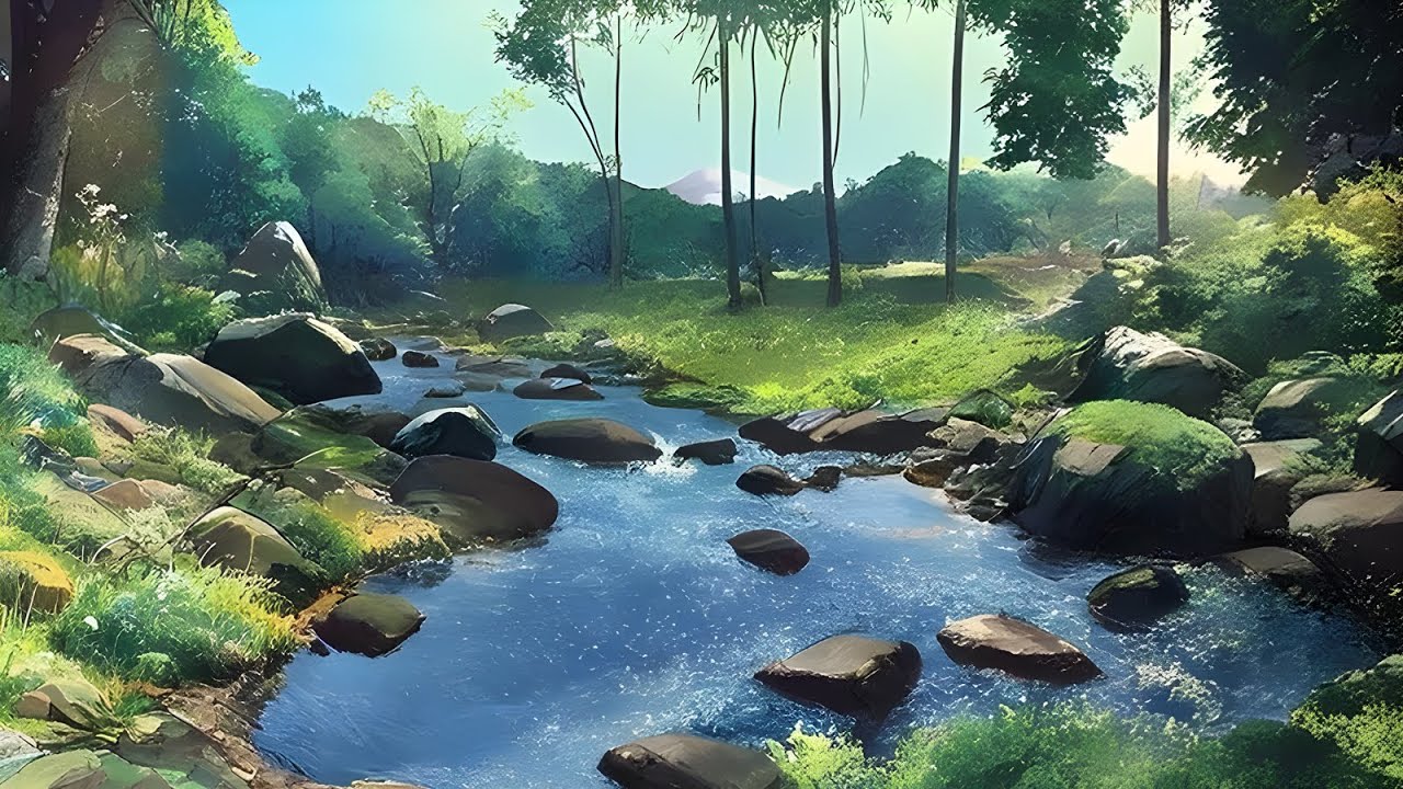 4K Peaceful River Soundscapes for Sleep and Meditation. Tranquil River Sounds for Peace