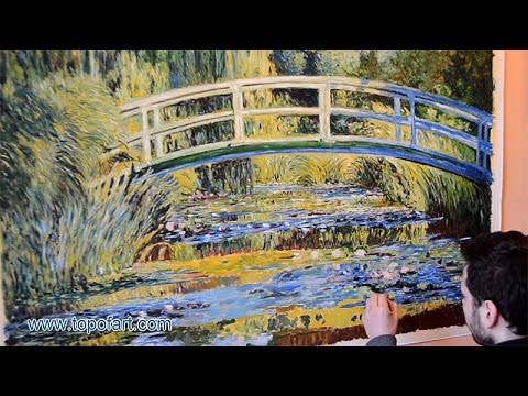 monet bridge over a pond of water lilies analysis
