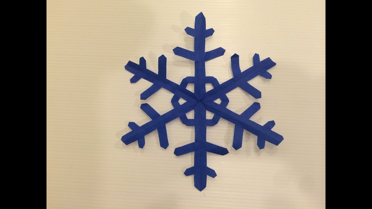 雪の結晶 切り方 折り紙の作り方 子ども向け簡単な切り紙飾り製作