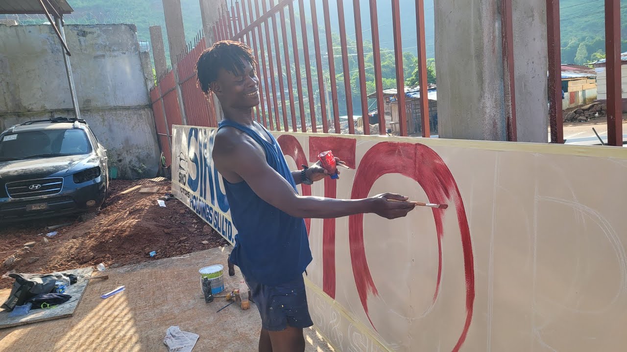 아프리카식 간판 설치 방법 Africa style signboard installation - YouTube
