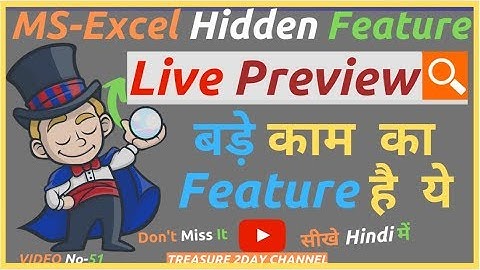 HOW TO ENABLE LIVE PREVIEW IN MICROSOFT EXCEL? || HOW TO USE PASTE SPECIAL WITH LIVE PREVIEW FEATURE