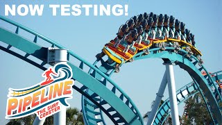 Pipeline The Surf Coaster Initial Test Runs Early March 2023 SeaWorld Orlando