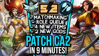 Patch CA2 In 9 Minutes - New Gods, New Items, Matchmaking & More! - SMITE 2